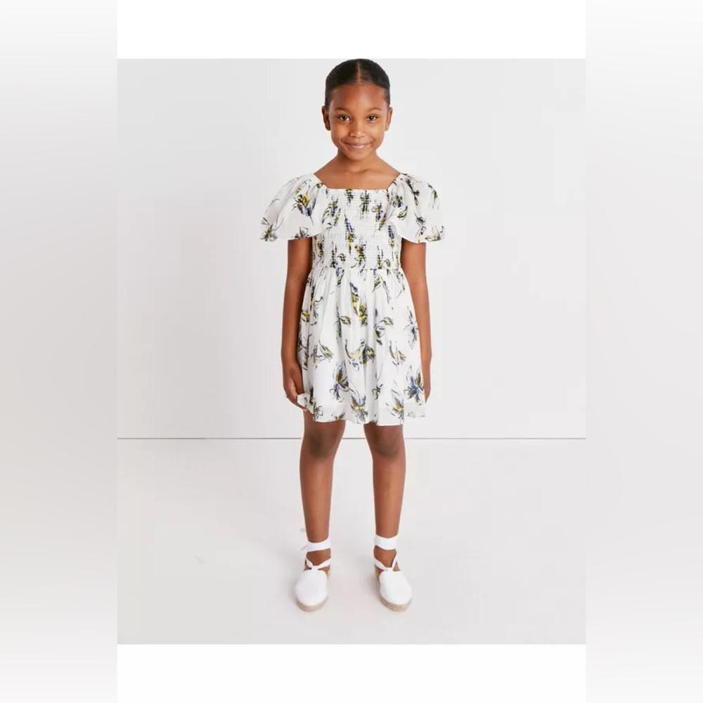 Tanya Taylor Mini Glenda Lily Floral Girl’s Dress NEW XS 4T-5T